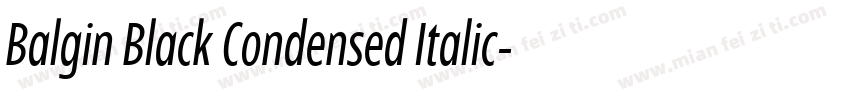 Balgin Black Condensed Italic字体转换